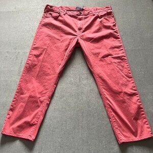 Polo Ralph Lauren Varick Slim Straight Jeans Men 44/30 Pink Denim Classic Cotton